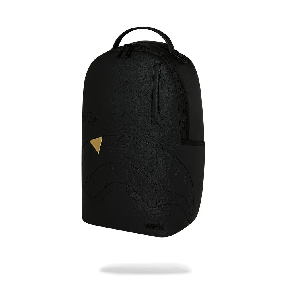 Sprayground The Golden Fang Shark Backpack Unisex OS Black Shoulder Strap SPR288